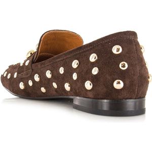 Babouche - Tilly - Loafers - Donkerbruin - Met Studs