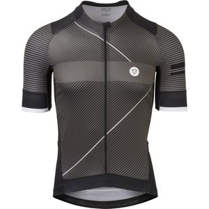 AGU Stripe Fietsshirt Premium Heren - Black_Grey - M