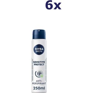 6x Nivea deodorant Spray 250ml Men Sensitive Protect