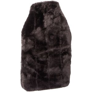 Warmwaterkruik - Donkergrijs - 2L - Met Pluche Hoes - Kruik