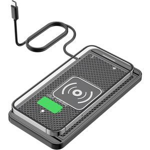 15 W Inductief Oplaadstation voor Mobiele Telefoons - Draadloze Snellader met Antislip Houder, Compatibel met