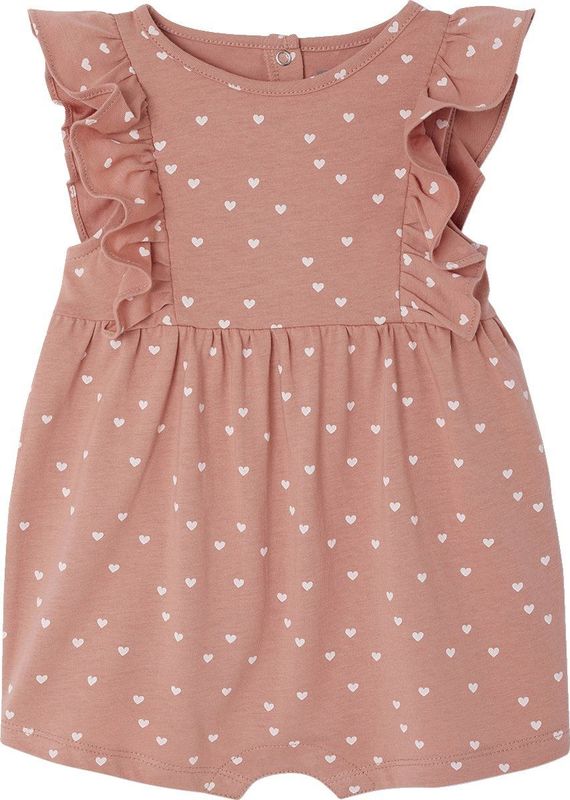 Vertbaudet - Babyromper Basics - Met Geruite Mouwtjes - Katoen - Biologisch