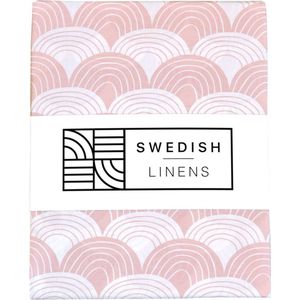 Swedish Linens - Kussensloop Rainbows (50x75 cm) - Kussensloop - Nudy Pink