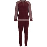 Pastunette - Pyjamaset - Bordeaux - Katoen/Polyester - Badstof