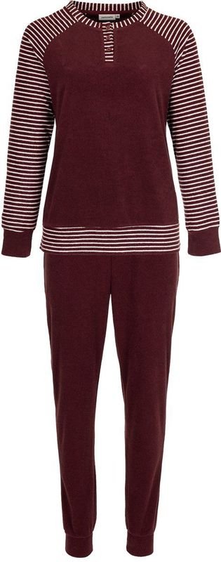 Pastunette - Pyjamaset - Bordeaux - Katoen/Polyester - Badstof