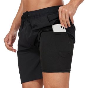 Allecto Plus - Heren Zwemshort, Sneldrogend, 2-in-1, Stretch, Strandshorts Met Ritszakken. Ideale Zwembroek Voor Alle Lichaamstypes.