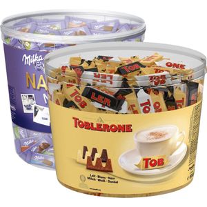 Milka Naps en Toblerone Mix 1900g - 2 Stuks - Snoepbox - Feestbox - Kinderen - Voordeelverpakking
