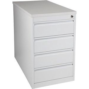 ABC Kantoormeubelen praktische standcontainer 3 lades diep 60cm kleur licht grijs (ral 7035) topblad beuken