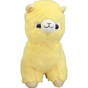 Alpaca pluche knuffel geel 25cm | Lama Plush Toy | Speelgoed Knuffeldier voor kinderen jongens meisjes | Cadeau Kado | Dierentuin Dieren Knuffeltje | Extra zacht en lief