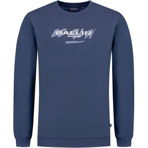 Ballin Amsterdam - Heren Regular fit Sweaters Crewneck LS - Navy - Maat M