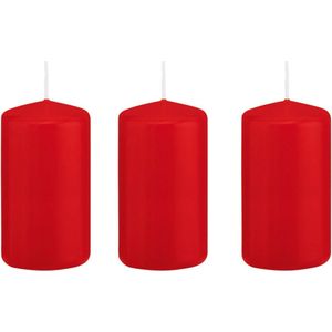 Trend Candles - Cilinderkaars - 6 x 12 cm - 40 uur - Rood - 6x