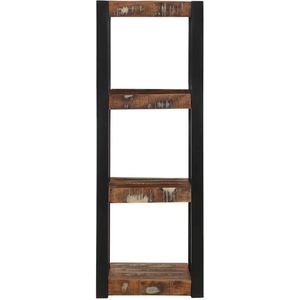 vidaXL Vintage Design - Wandplank - Wandschap 35x35x100 cm massief gerecycled hout meerkleurig - Stellingkast - Opslagmogelijkheid - Multifunctionele Kast