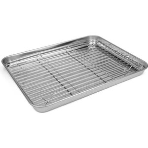 BBQ-Tray Large | Braadslede | Bakplaat met rooster - 31x24x2,5cm