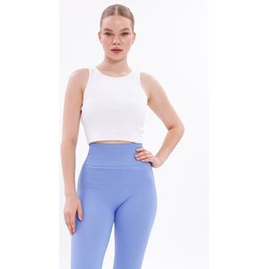 Vrouwen Sportlegging Dames - Yoga Legging Hoge Taille - Sneldrogend, Squat-Proof & Heuplifting - Fitness & Hardlopen - Blauw - XL