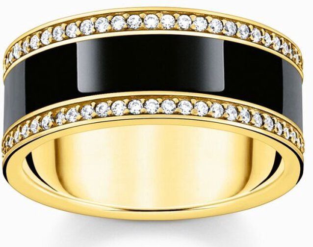 Thomas Sabo - TR2446-565-11 - Ring - Zwart - 925er Zilver Geel Verguld