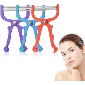 Gezichtshaarverwijderingsgereedschap - 3 Stuks voor Bovenlip en Wenkbrauwen