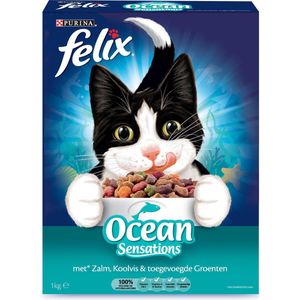 FELIX Ocean Sensations – Zalm/Forel/Koolvis/Groenten - Kattenvoer - 1 kg