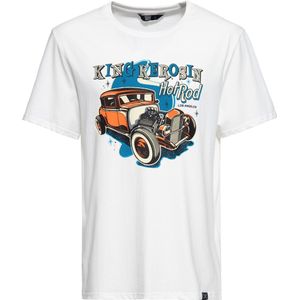 King Kerosin T-Shirt Classic ''Hot Rod'' KKU41067 Off White-M