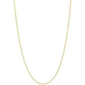 Lucardi Dames Ketting Gourmet Twist - 9 Karaat - Ketting - Cadeau - 50 cm - Geelgoud