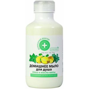 Natuurlijk Handgemaakt op oudere receptuur douchezeep - Kweepeer en pepermuntolie - 500 ml