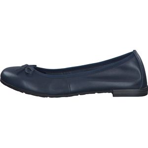 MARCO TOZZI premio Leather, Insole Leather + Feel Me Dames Ballerina's - NAVY - Maat 37