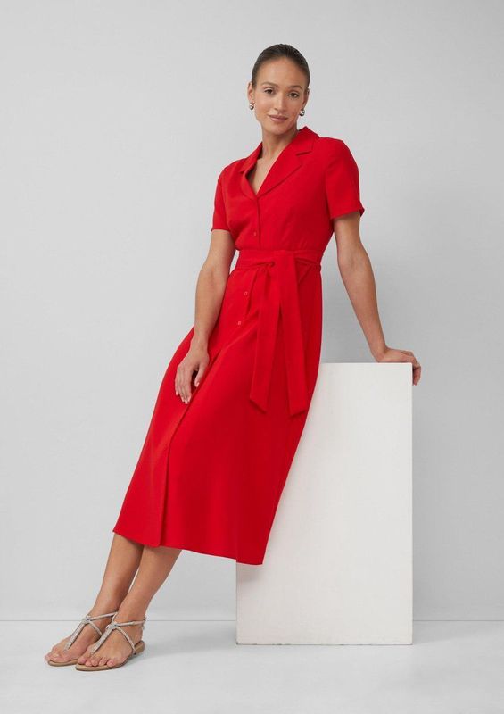 s.Oliver - Overhemdjurk - Maxilengte - Crêpe Stof