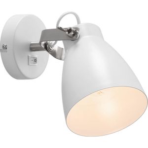 Nordlux Largo wandlamp - spot - met schakelaar - 23 cm diep - kantelbaar - wit