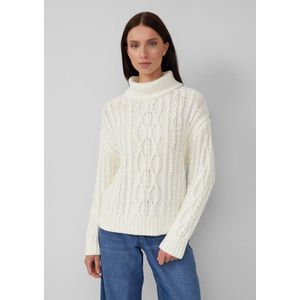 Gebreide Trui - Kabelpatroon - Warme Col - Stretchy Regular Fit