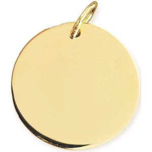 Gouden Graveer Hanger Rond 18 mm 14 mm 14 karaats
