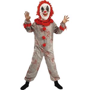 Griezelfeest Verkleedkostuum Killer Clown - Maat 130-140