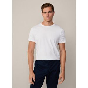 Hackett - Klassiek - T-shirt - Wit - Pima Katoen - Korte Mouwen