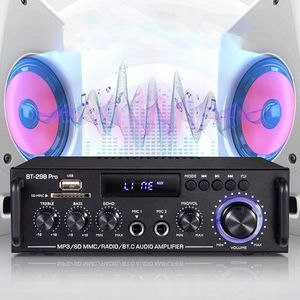 BT-298 Pro - HIFI Stereo-versterker - Eindversterker - 50W - 2.0 Kanalen - Bluetooth 5.0