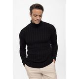 Felix Hardy Kabelgebreide Coltrui - 100% Katoen Heren Zwart - 2Xl