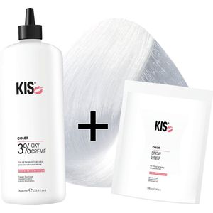 Snow white set LARGE 3 blondeerpoeder | KIS - (500gr snowwhite & 1L waterstofperoxide)