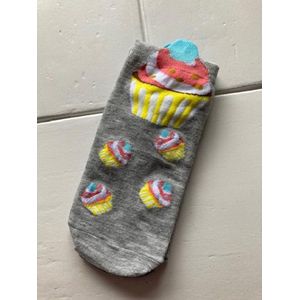 Cupcake enkelsokken - cake - sokken - damessokken - Unisex - Maat 36-41