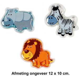 NTB - Gelpack - Herbruikbare Hot/Coldpack voor Kinderen - Voordeelset 3 Stuks!! - afmeting +/- 12 x 10 cm.