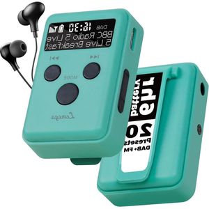 Draagbare DAB-radio - Kleinste & Lichtste - Klokradio - 1 stuk - Zwart