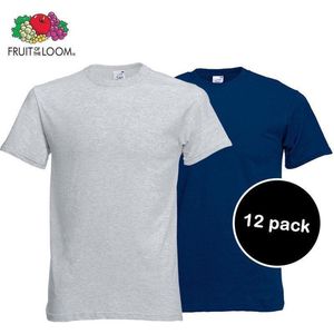 12 Pack T-Shirts van Fruit of the Loom Ronde Hals