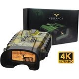 Verranox® Full-Color Nachtkijker Camo - Nachtkijker met infrarood - Verrekijker- 4K ULTRA HD VIDEO - 128GB Micro SD kaart - Mini Tripod- Night vision- 5200mAh Accu- Digitale Verrekijker