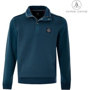 Chris Cayne heren trui - heren trui 2436 - petrol uni - maat M