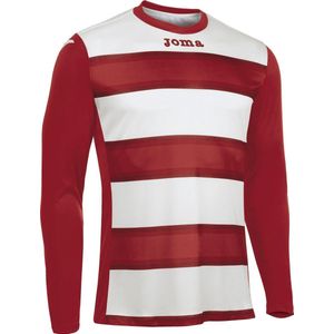 Joma Europa III Voetbalshirt Lange Mouw - Wit / Rood | Maat: L