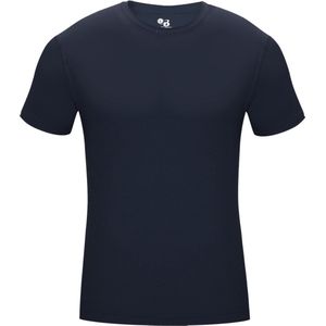BADGER SPORT - Shirt Met Korte Mouwen - Pro Compression - Diverse Sporten - Volwassenen - Polyester/Elastaan - Heren - Ronde Hals - Ondershirt - Zweet Afvoerend - Donkerblauw - Medium