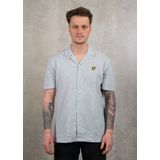Lyle & Scott Linen Blend Oxford Revere Shirt Green Mercurial