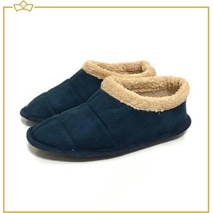 ATTREZZO® Sloffen met warme voering - Hoog model - Blauw - Maat 37 - pantoffels - Altijd warme voeten!