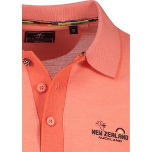 NZA New Zealand Auckland Korte mouw Polo shirt - 23DN108C Waitaki Oranje (Maat: M)