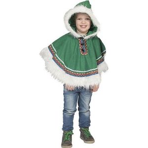 Funny Fashion - Eskimo Kostuum - Eskimo Kimi, Baby Kind Kostuum - Groen - One Size - Carnavalskleding - Verkleedkleding