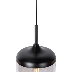 QAZQA kyan - Design Hanglamp eettafel voor boven de eettafel | in eetkamer - 4 lichts - L 125 cm - Zwart Goud - Woonkamer | Slaapkamer | Keuken