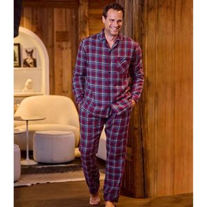 ATLAS FOR MEN - Flanellen pyjama met Schotse ruiten - Heren - Verkrijgbaar in grote maten - 4XL
