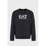 EA7 Emporio Armani - 6DPM01-PJVTZ - Sweatshirt - Zwart - Oversized Pasvorm - Fleece 310 g/m²