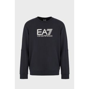 EA7 Emporio Armani - 6DPM01-PJVTZ - Sweatshirt - Zwart - Oversized Pasvorm - Fleece 310 g/m²
